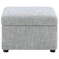 Winter Upholstered Hydraulic Lift Top Storage Ottoman Grey