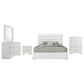 Felicity 5-piece Eastern King Bedroom Set White High Gloss