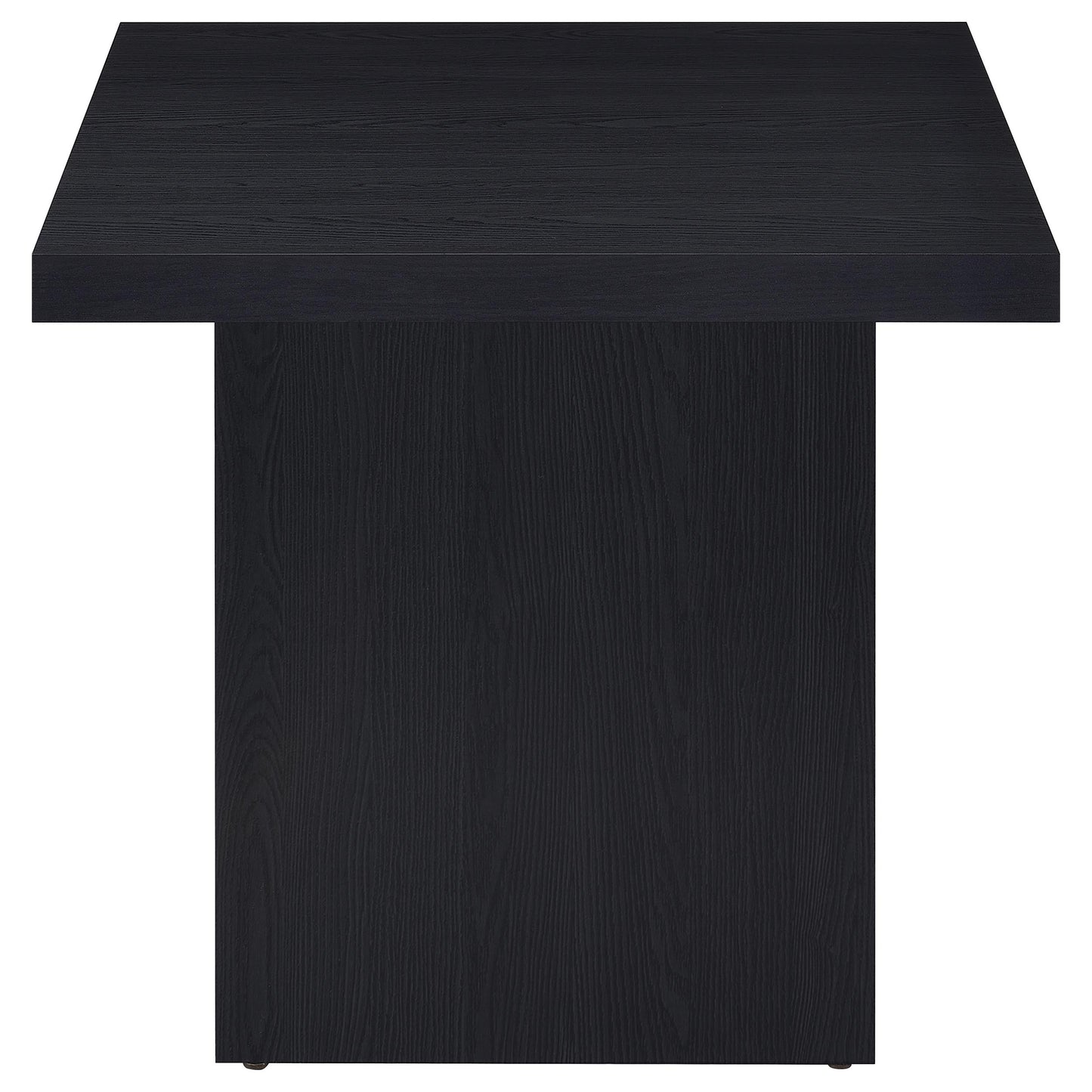 Devar Square Engineered Laminate End Side Table Black