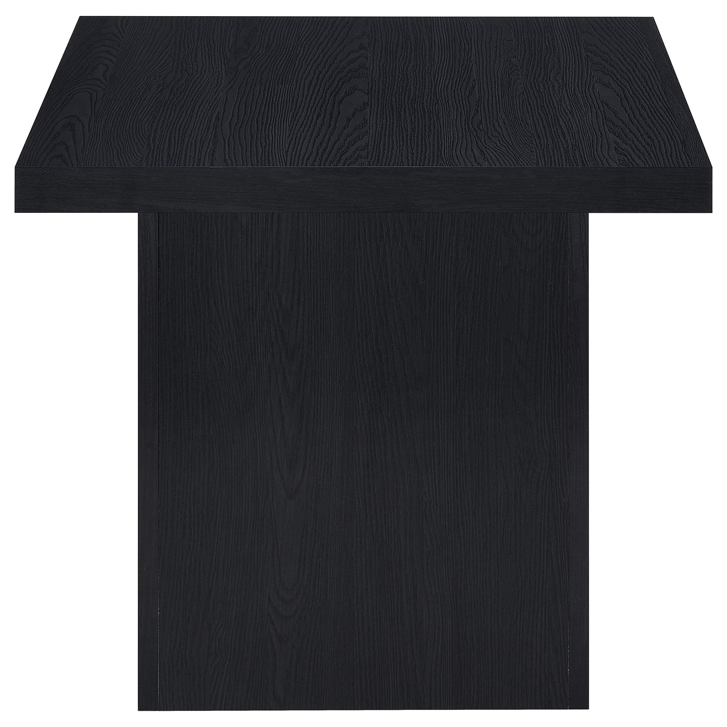 Devar Square Engineered Laminate End Side Table Black