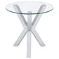 Kenzie 3-piece Round Coffee and End Table Set Chrome