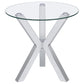 Kenzie 3-piece Round Coffee and End Table Set Chrome