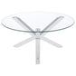 Kenzie 3-piece Round Coffee and End Table Set Chrome