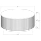 Jason 2-piece Round White Marble Coffee Table Set Charcoal