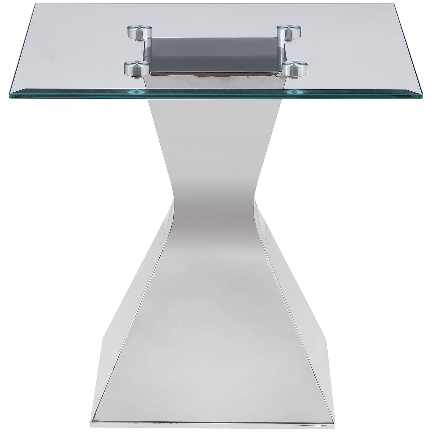 Jenny 2-piece Rectangular Coffee and End Table Set Chrome