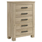 Oakglen 5-piece Eastern King Bedroom Set Weathered Oak