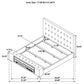 Senna Upholstered Eastern King Audio Flame Visualizer Bed Brown