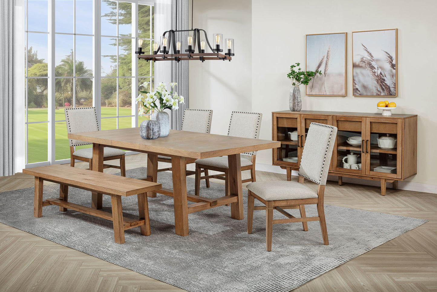 Middleton Upholstered Dining Side Chair Beige (Set of 2)
