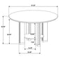 Ottowa 47-inch Round Wood Dining Table with Shelf Brown