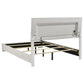 Felicity Wood Queen LED Panel Bed White High Gloss