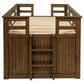 Carlsbad Wood Twin Captains Bed With Trundle Medium Brown