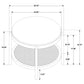 Arini 3-piece Round Coffee and End Table Set Black