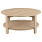 Fowler 2-piece Round Coffee and End Table Set Natural