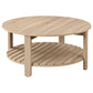 Fowler 3-piece Round Coffee and End Table Set Natural