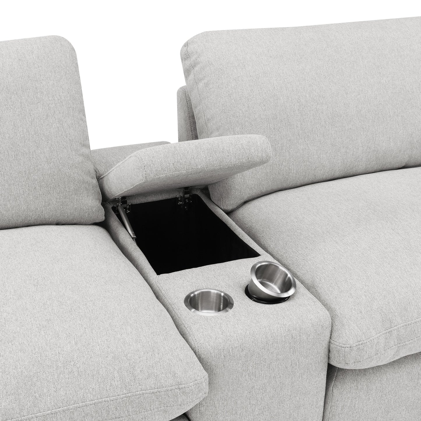 Collins 5-Piece Power Reclining Home Theater Seating Grey