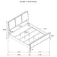 Arini 56-inch Eastern King Panel Bed Cream and Sand Wash