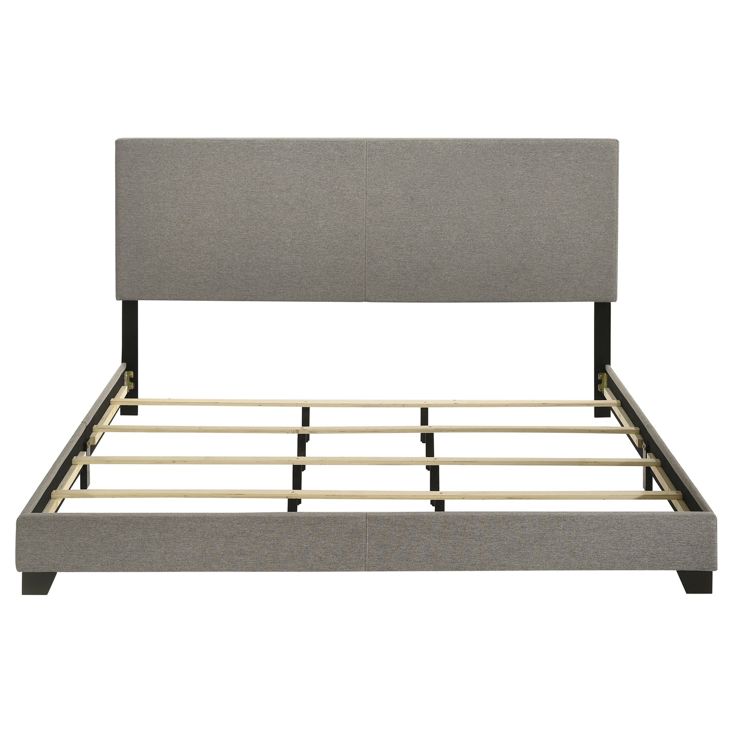 Dorian Fabric Upholstered Eastern King Panel Bed Taupe