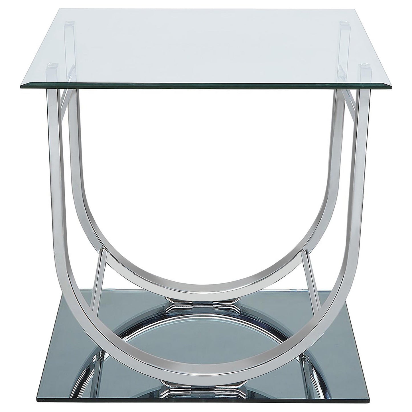 Danville 3-piece Glass Top Coffee and End Table Set Chrome