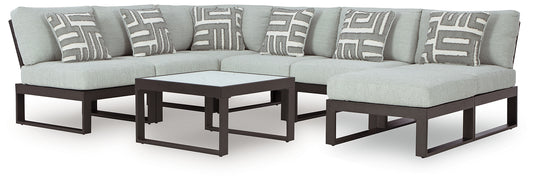 Ashley Express - Beachloft 8-Piece Sectional with Ottoman and Coffee Table