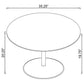 Ganso 2-piece Round Glass Top Coffee and End Table Set Black