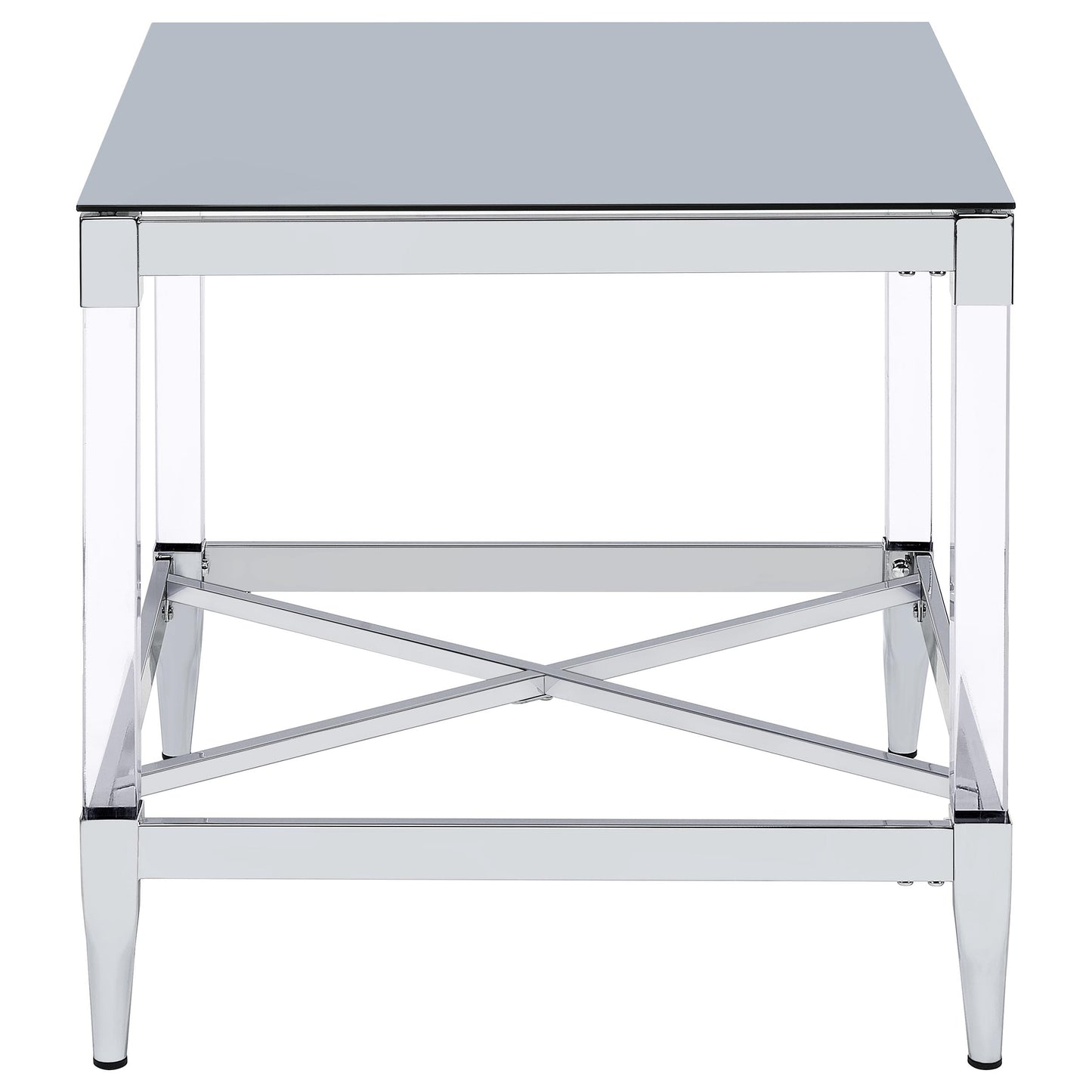 Lindley 2-piece Square Coffee and End Table Set Chrome