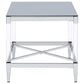 Lindley 2-piece Square Coffee and End Table Set Chrome