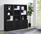 Westpark 3-piece Wall Unit Bookcase Set with USB Black
