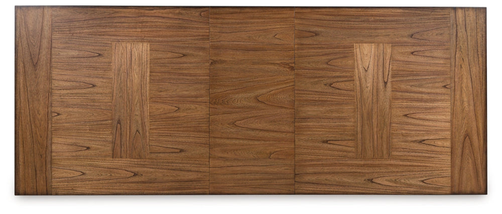 Wooden panel table top with a pattern on a white background