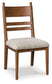 brown upholstered dining side chair