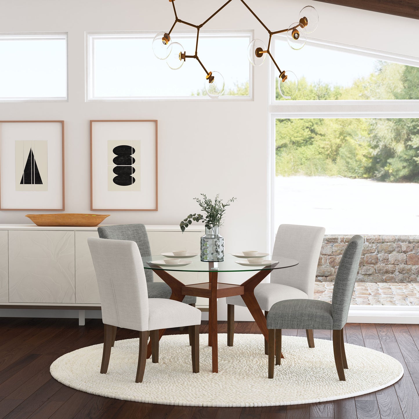Paxton Upholstered Dining Side Chair Beige (Set of 2)