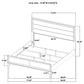 Welsley 50-inch Upholstered California King Bed Walnut