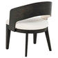 Leandro Upholstered Dining Arm Chair Cream (Set of 2)