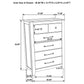 Hazlewood 5-drawer Bedroom Chest of Drawers Vineyard Oak