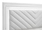 Cassia Eastern King LED Panel Bed White High Gloss