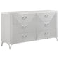 Cassia 5-piece Queen LED Bedroom Set White High Gloss