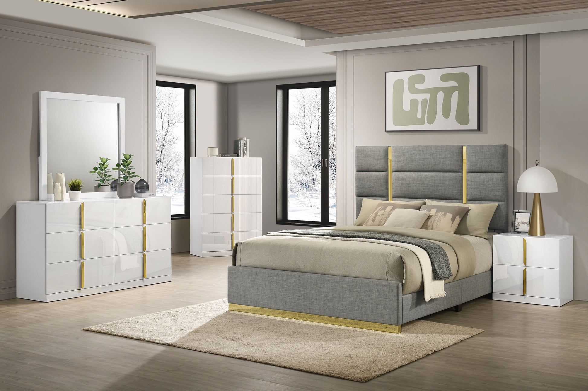 small white bedroom dresser Ines - 6-Drawer Bedroom Dresser Cabinet