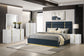Ines 6-drawer Bedroom Dresser with Mirror White High Gloss