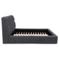 Nollet 48-inch Upholstered California King Platform Bed Grey