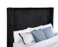 Centergrove Upholstered California King Wingback TV Bed Black