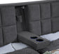 Dreux Upholstered California King Panel Platform Bed Grey