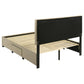 Wheatland 4-drawer Upholstered Eastern King Storage Bed Brown