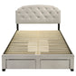 Marianna 4-drawer Upholstered Full Storage Bed Cream