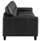 Scotland Faux Leather Upholstered Track Arm Sofa Black