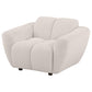 Destino Chenille Upholstered Splayed Arm Accent Chair Greige