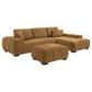 Octavia Upholstered Rectangular Ottoman Amber