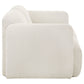 Dorset 2-piece Upholstered Round Track Arm Sofa Set White