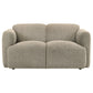 Dorset 3-piece Upholstered Round Track Arm Sofa Set Brown