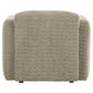 Dorset Fabric Upholstered Round Track Arm Accent Chair Brown
