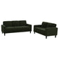 Ruth 2-piece Fabric Upholstered Track Arm Sofa Matcha Green