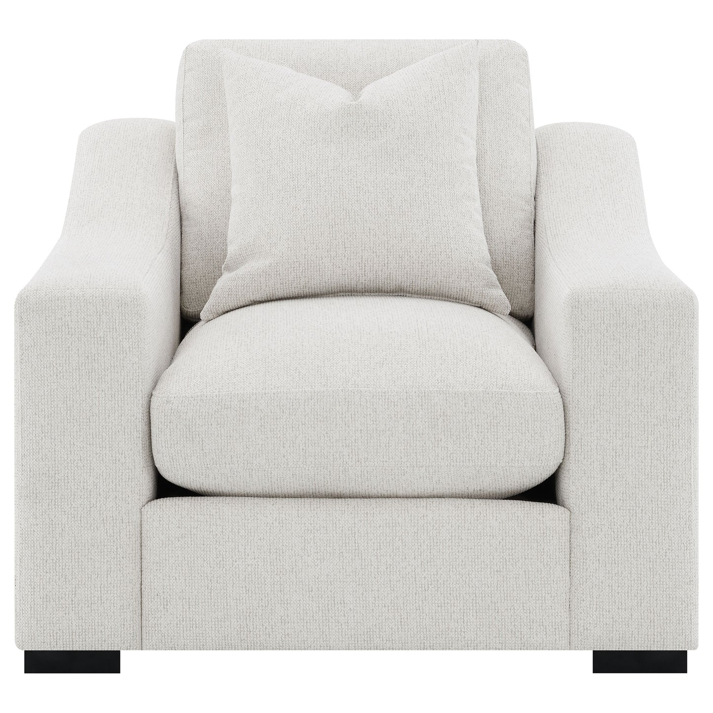 Ashlyn Fabric Upholstered Track Arm Accent Chair Sand